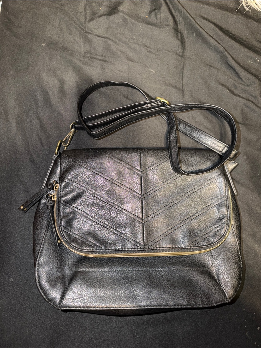 Women’s Basic Black Crossbody Purse Bag
